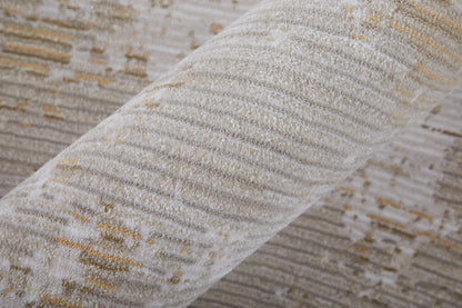 8 x 10 Gray Brown & Ivory Power Loom Rug