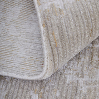 8 x 10 Gray Brown & Ivory Power Loom Rug