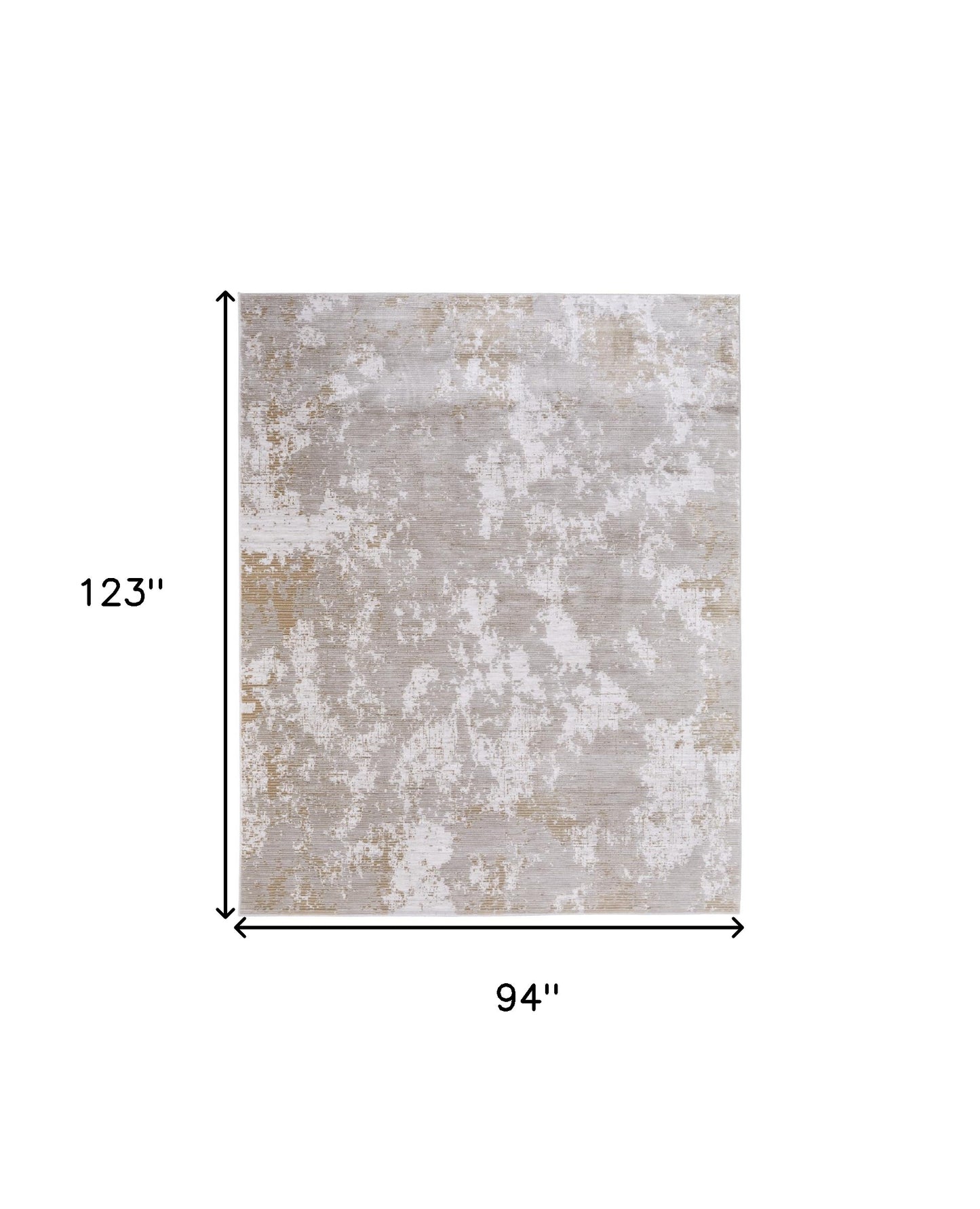 8 x 10 Gray Brown & Ivory Power Loom Rug