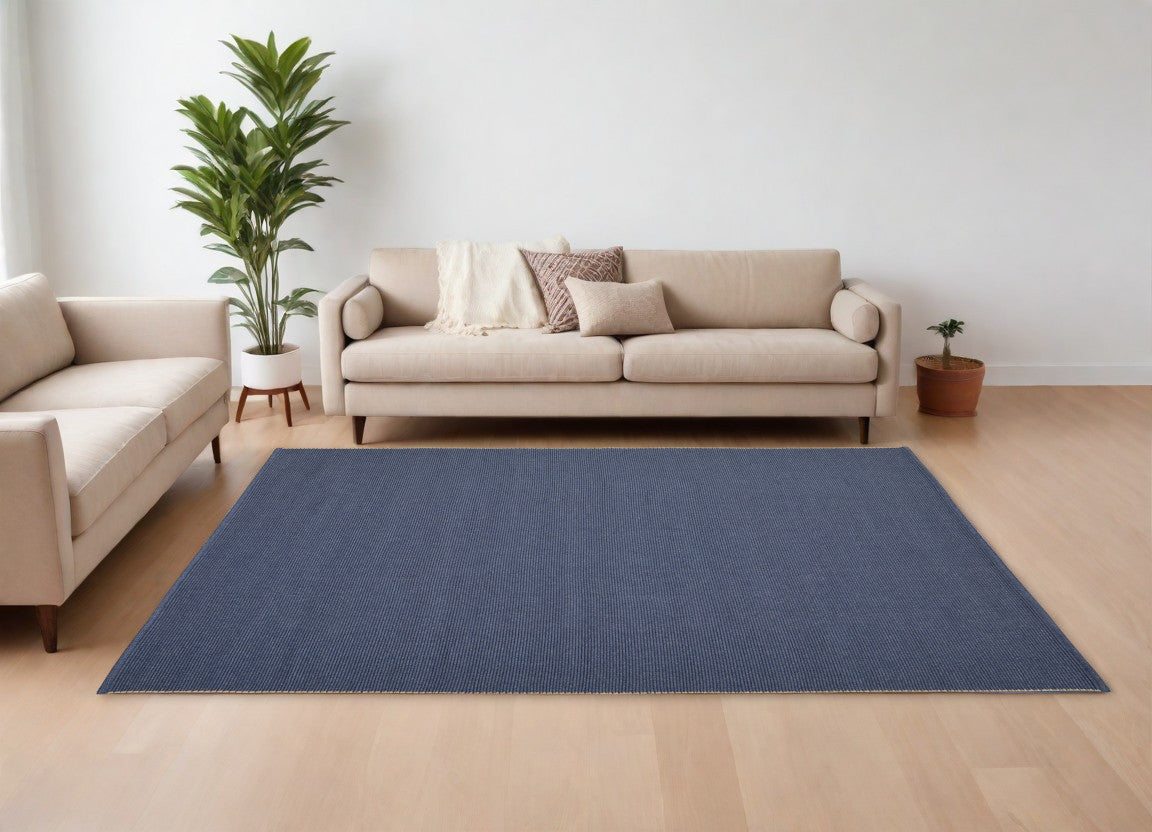 9 x 12 Blue Hand Woven Rug