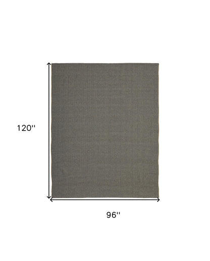 8 x 10 Green Hand Woven Rug