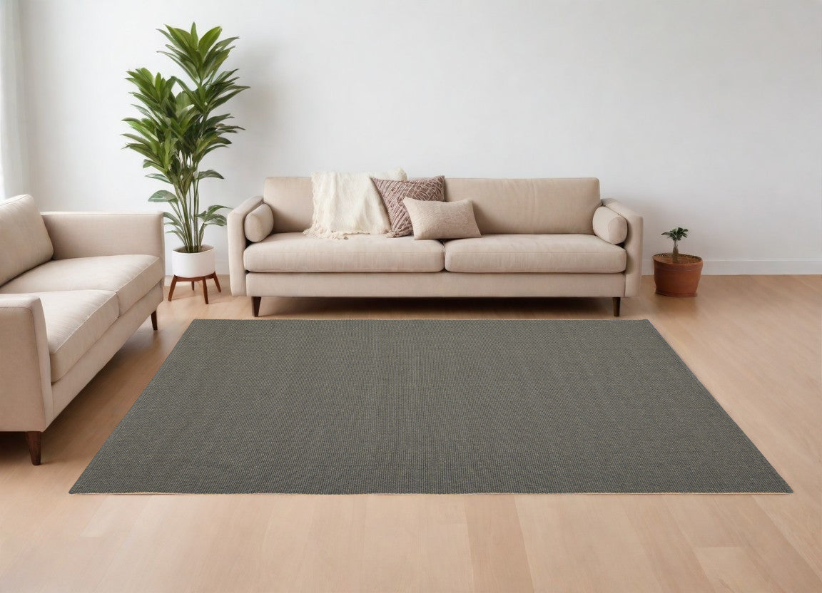 8 x 10 Green Hand Woven Rug