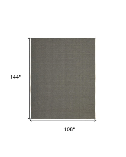 9 x 12 Green Hand Woven Rug