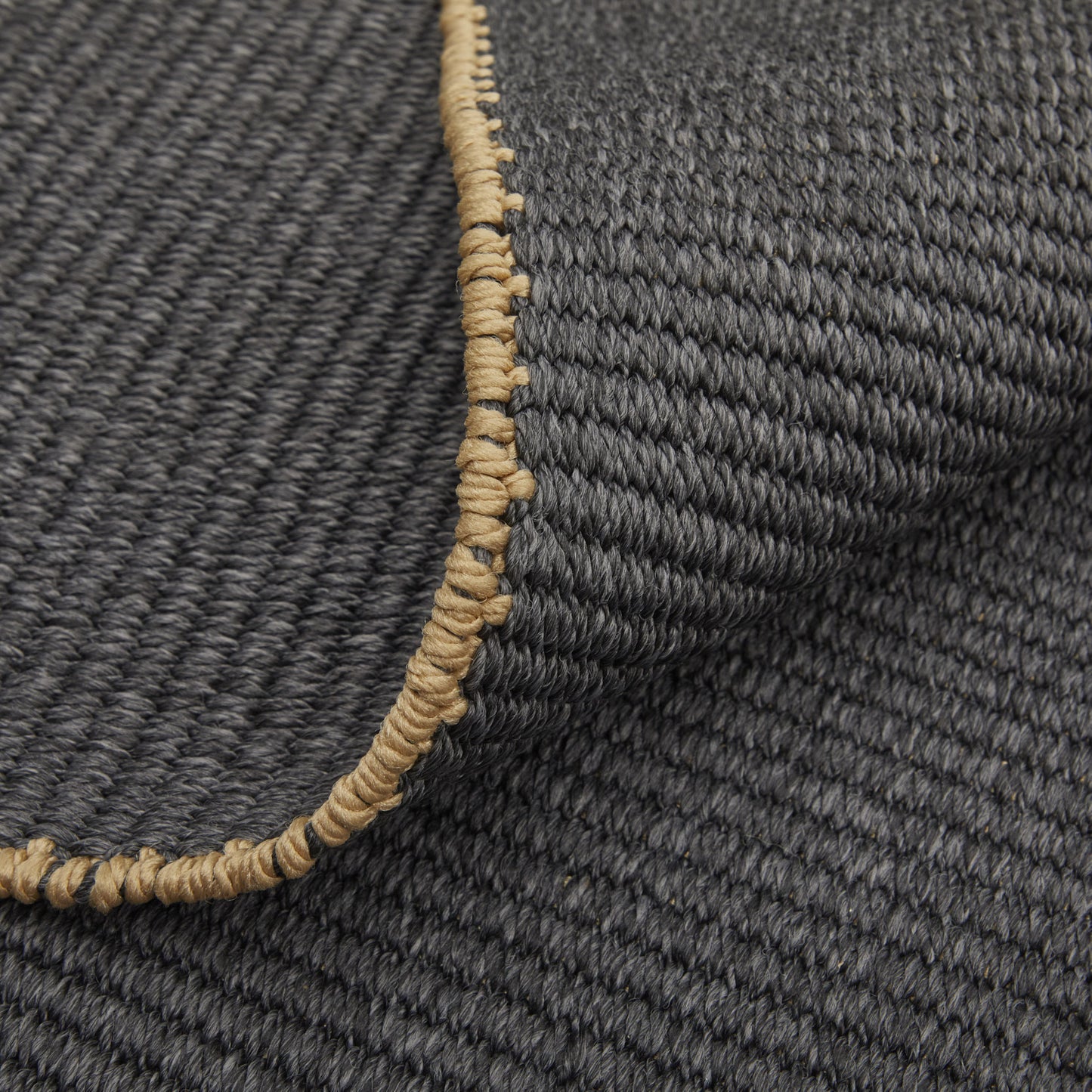 8 x 10 Tan & Gray Hand Woven Rug