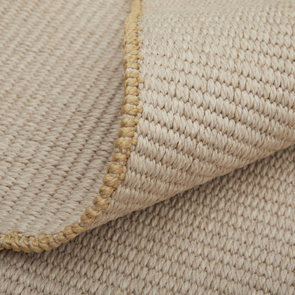 9 x 12 Ivory & Tan Hand Woven Rug