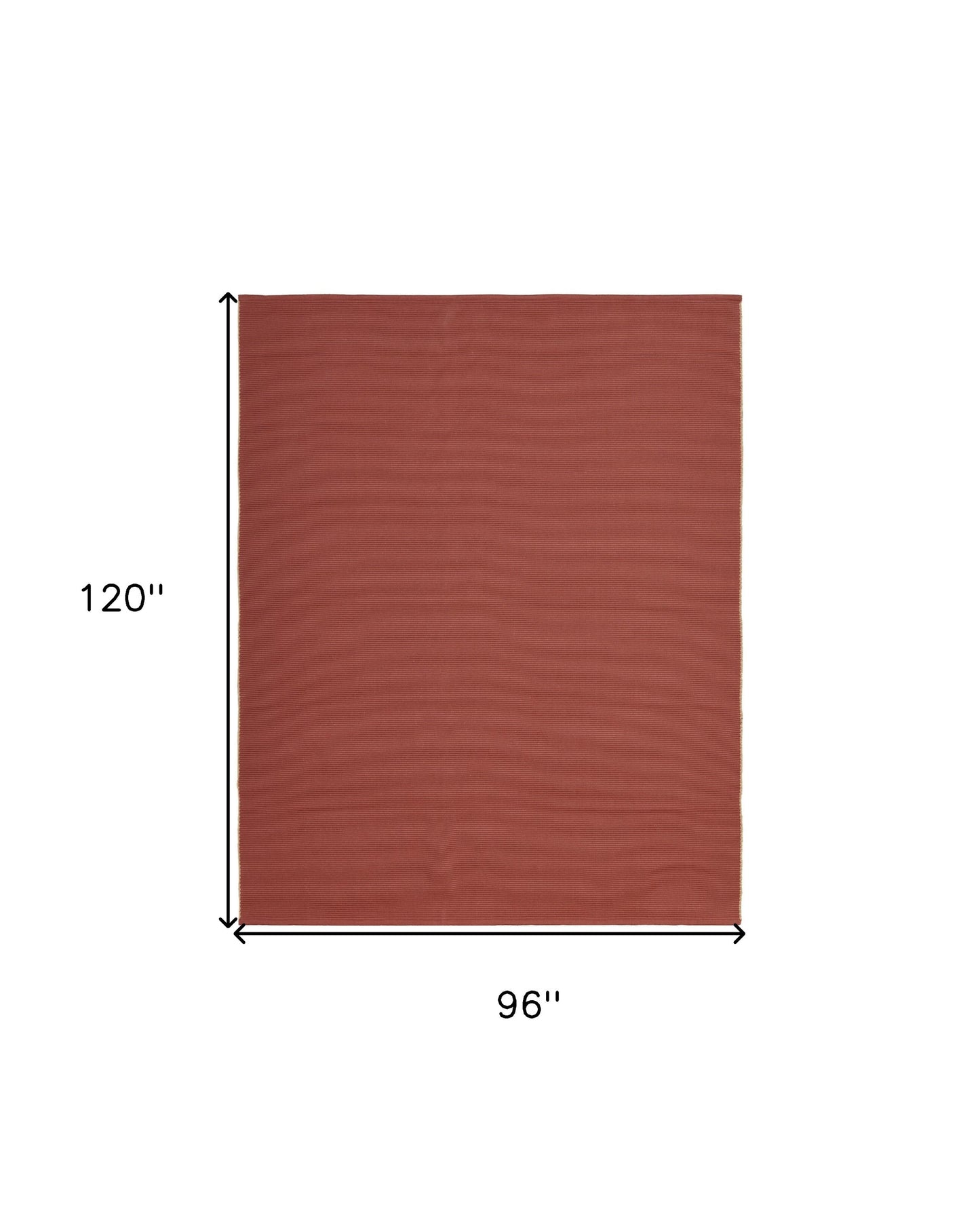 8 x 10 Red & Tan Hand Woven Rug