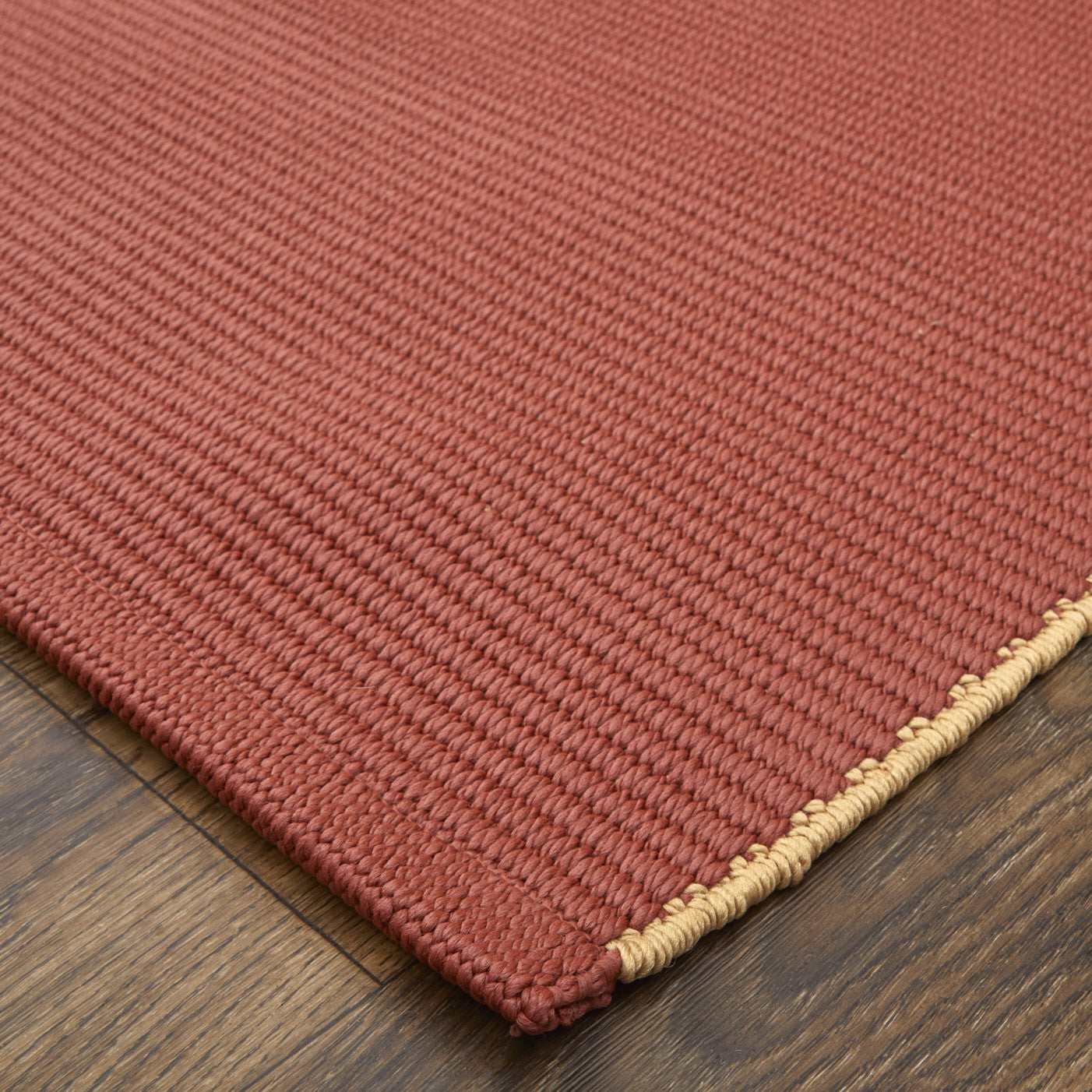 8 x 10 Red & Tan Hand Woven Rug