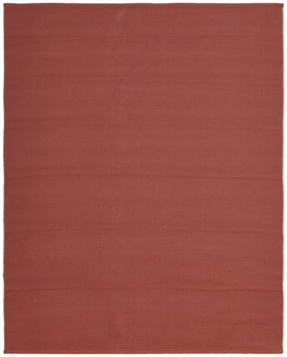 9 x 12 Red & Tan Hand Woven Rug