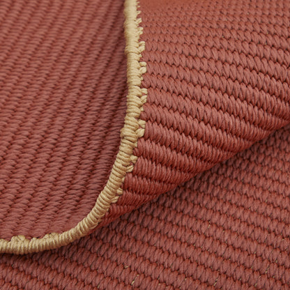9 x 12 Red & Tan Hand Woven Rug