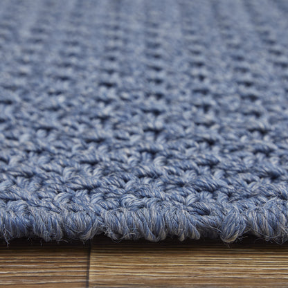8 x 10 Blue Hand Woven Rug
