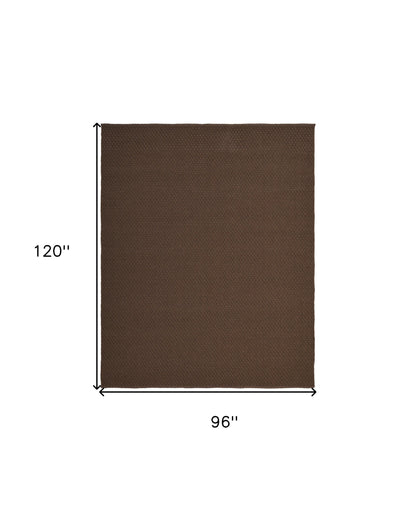 8 x 10 Brown Hand Woven Rug