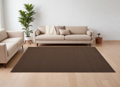 8 x 10 Brown Hand Woven Rug