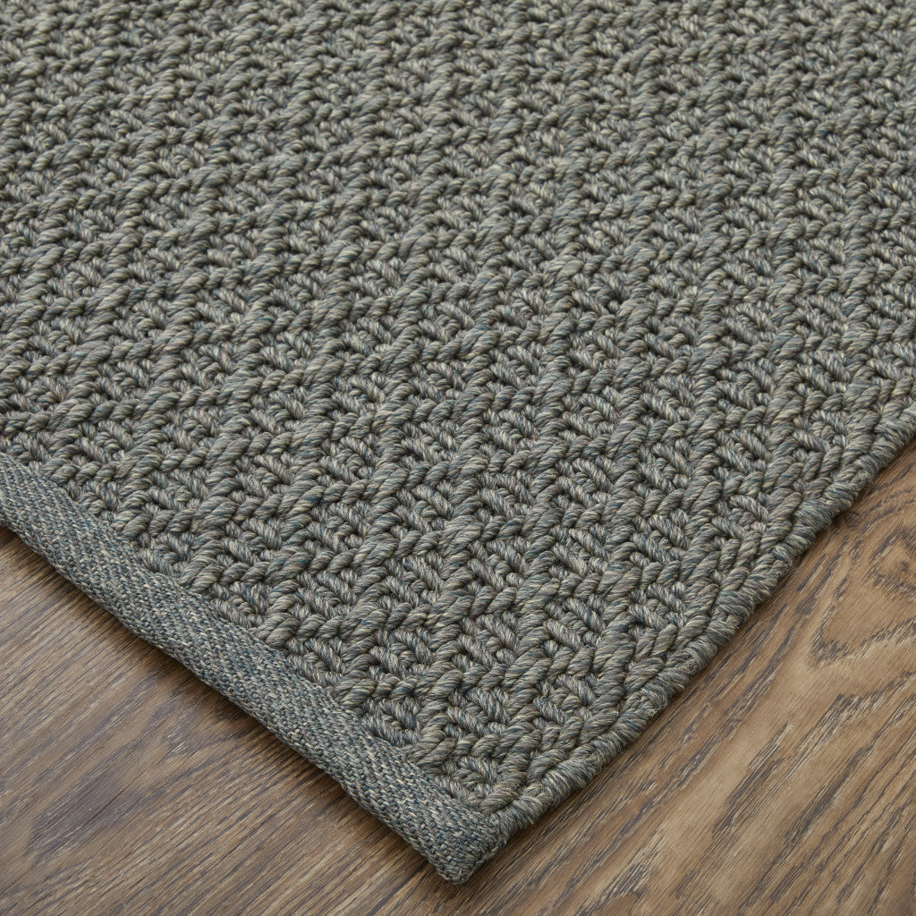 8 x 10 Green Hand Woven Rug