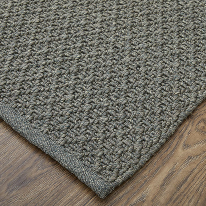 8 x 10 Green Hand Woven Rug