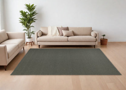 8 x 10 Green Hand Woven Rug