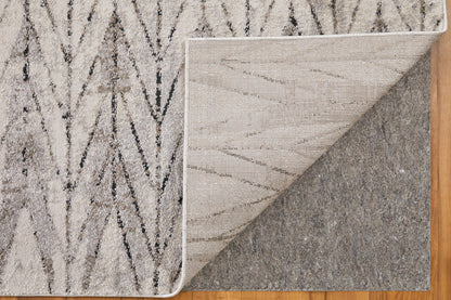 12 x 15 Ivory & Brown Geometric Power Loom Rug