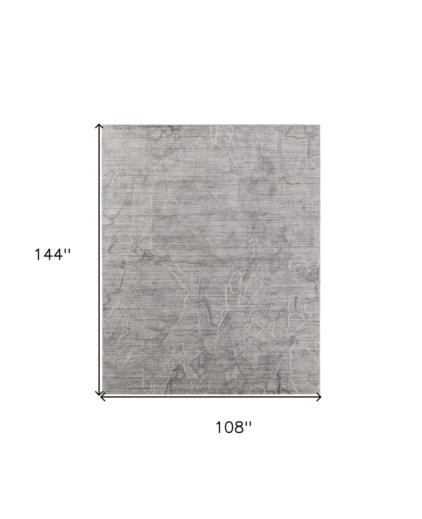 9 x 12 Gray & Ivory Hand Woven Rug