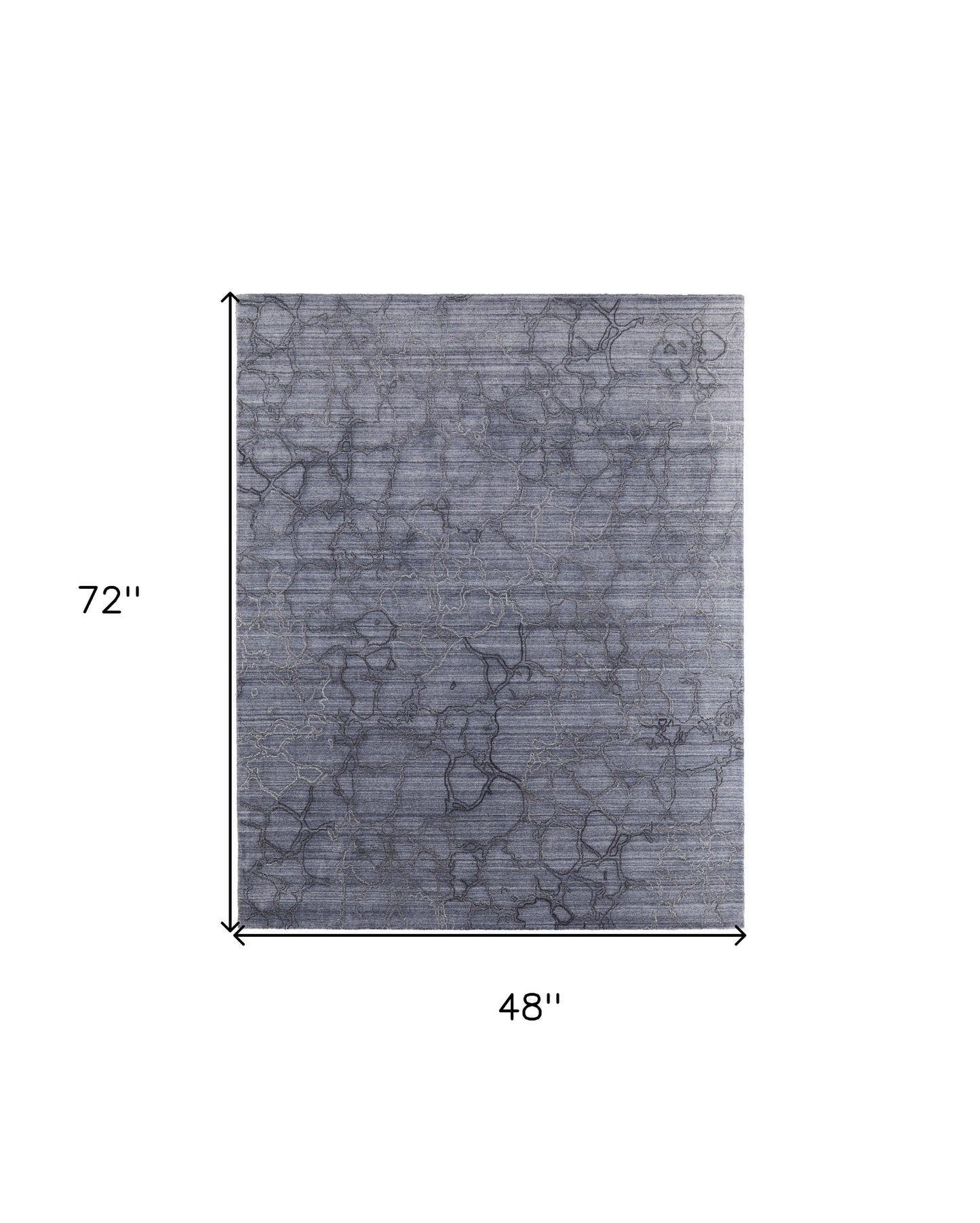 4 x 6 Gray & Blue Hand Woven Rug