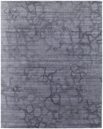 4 x 6 Gray & Blue Hand Woven Rug
