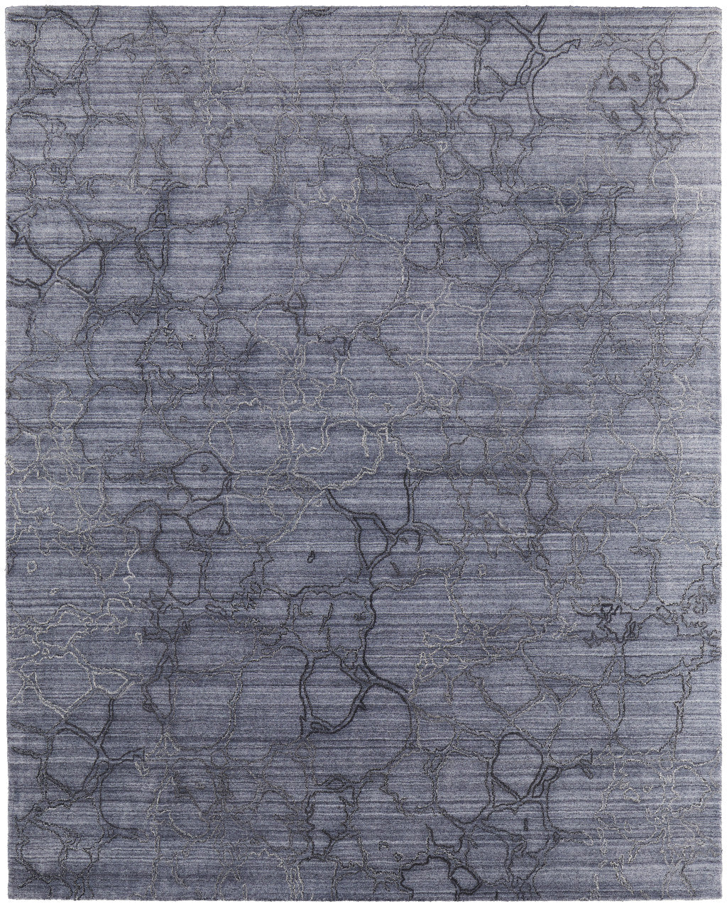 9 x 12 Gray & Blue Hand Woven Rug