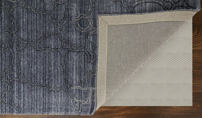9 x 12 Gray & Blue Hand Woven Rug