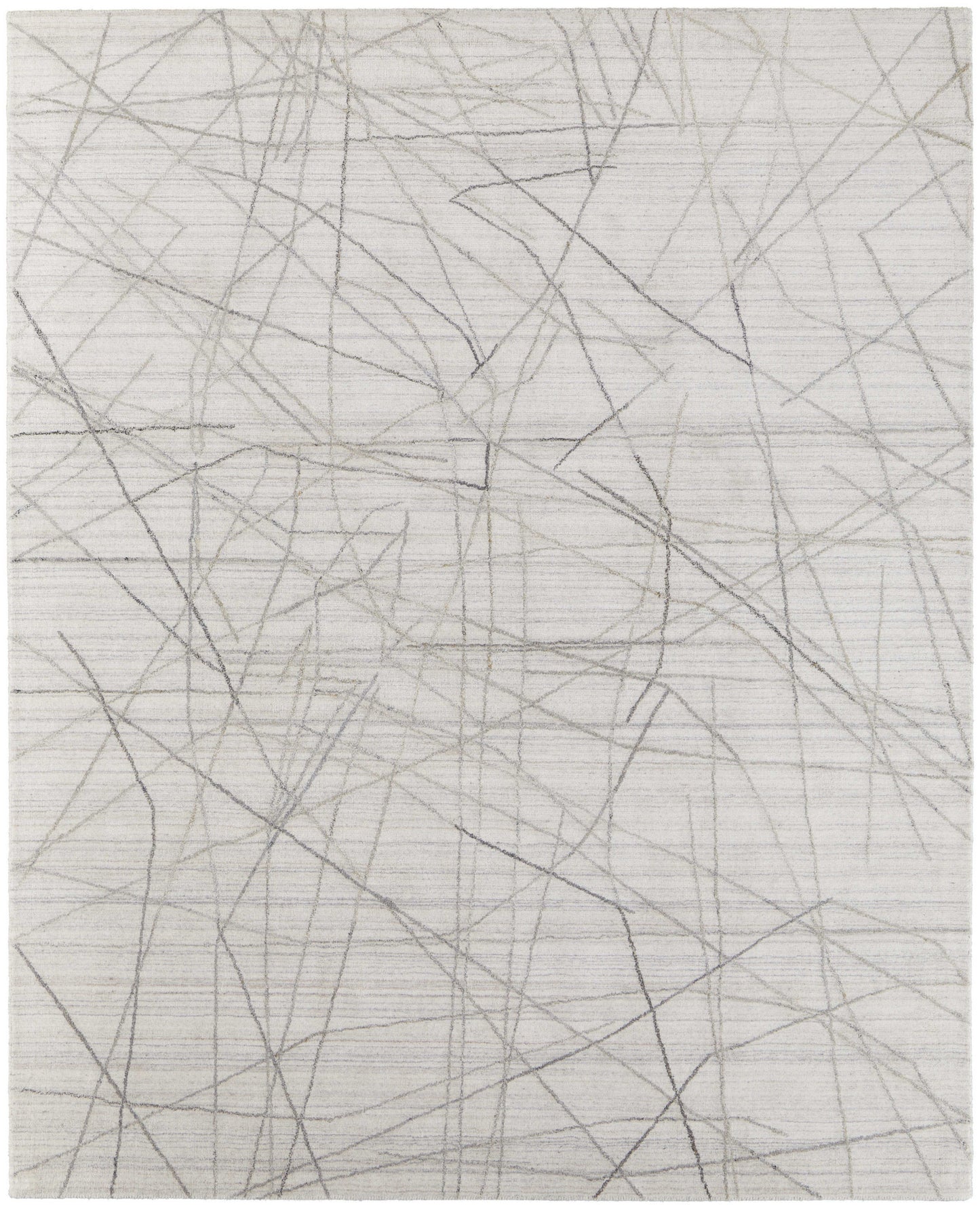 8 x 10 Gray & Ivory Hand Woven Rug