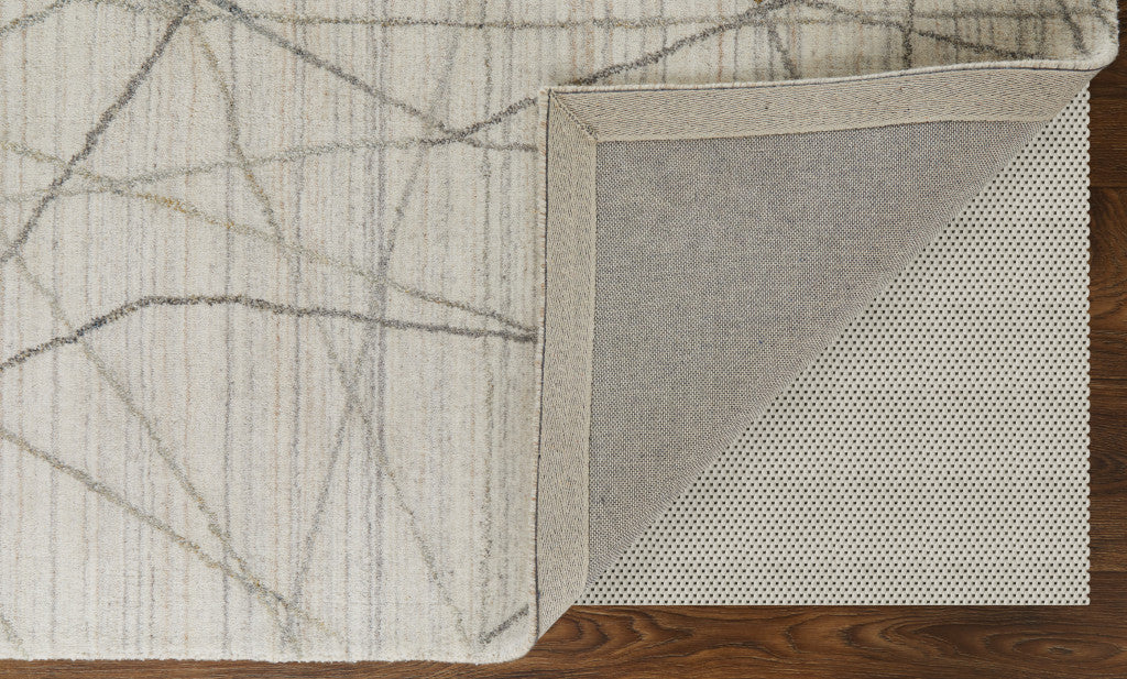 9 x 12 Gray & Ivory Hand Woven Rug