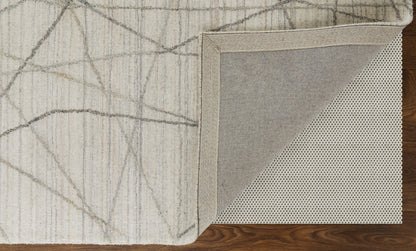9 x 12 Gray & Ivory Hand Woven Rug
