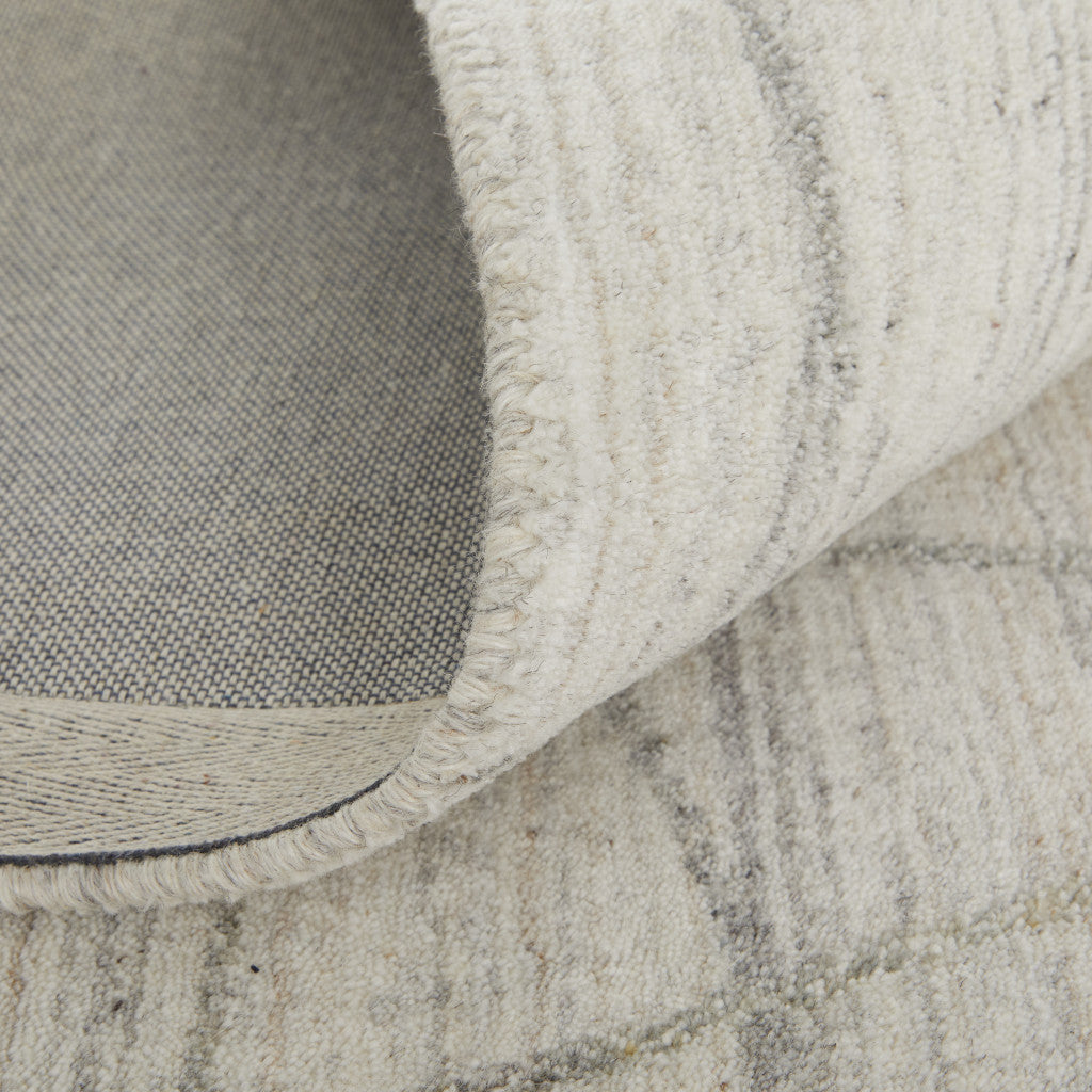 9 x 12 Gray & Ivory Hand Woven Rug