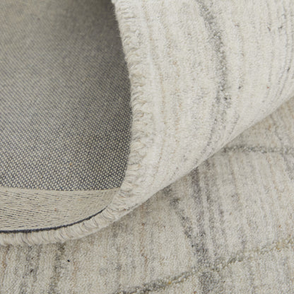 9 x 12 Gray & Ivory Hand Woven Rug
