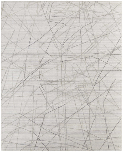 9 x 12 Gray & Ivory Hand Woven Rug