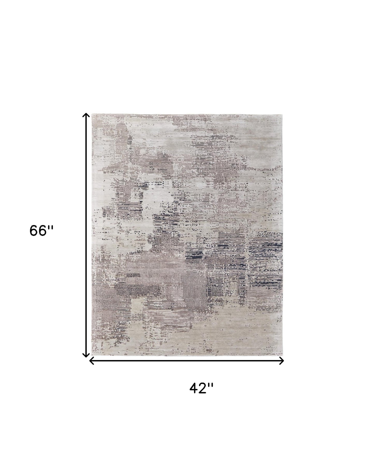 4 x 6 Brown Black & Tan Hand Tufted Rug
