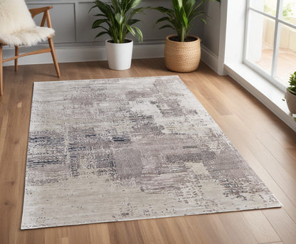 4 x 6 Brown Black & Tan Hand Tufted Rug