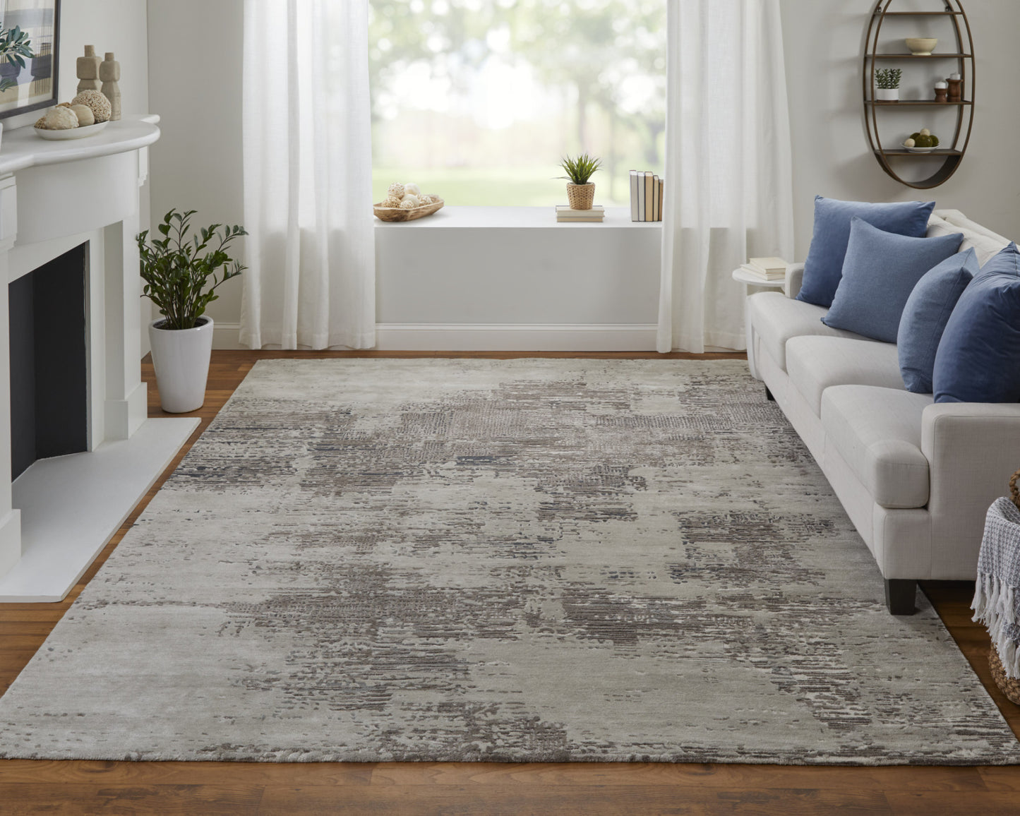 4 x 6 Brown Black & Tan Hand Tufted Rug