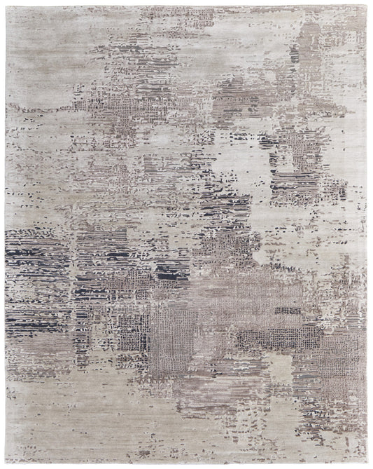 4 x 6 Brown Black & Tan Hand Tufted Rug