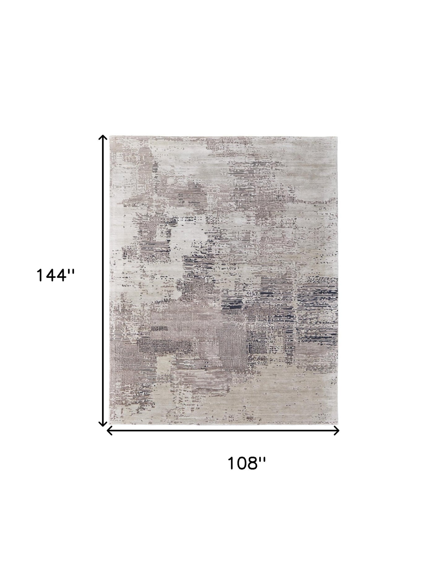 9 x 12 Brown Black & Tan Hand Tufted Rug