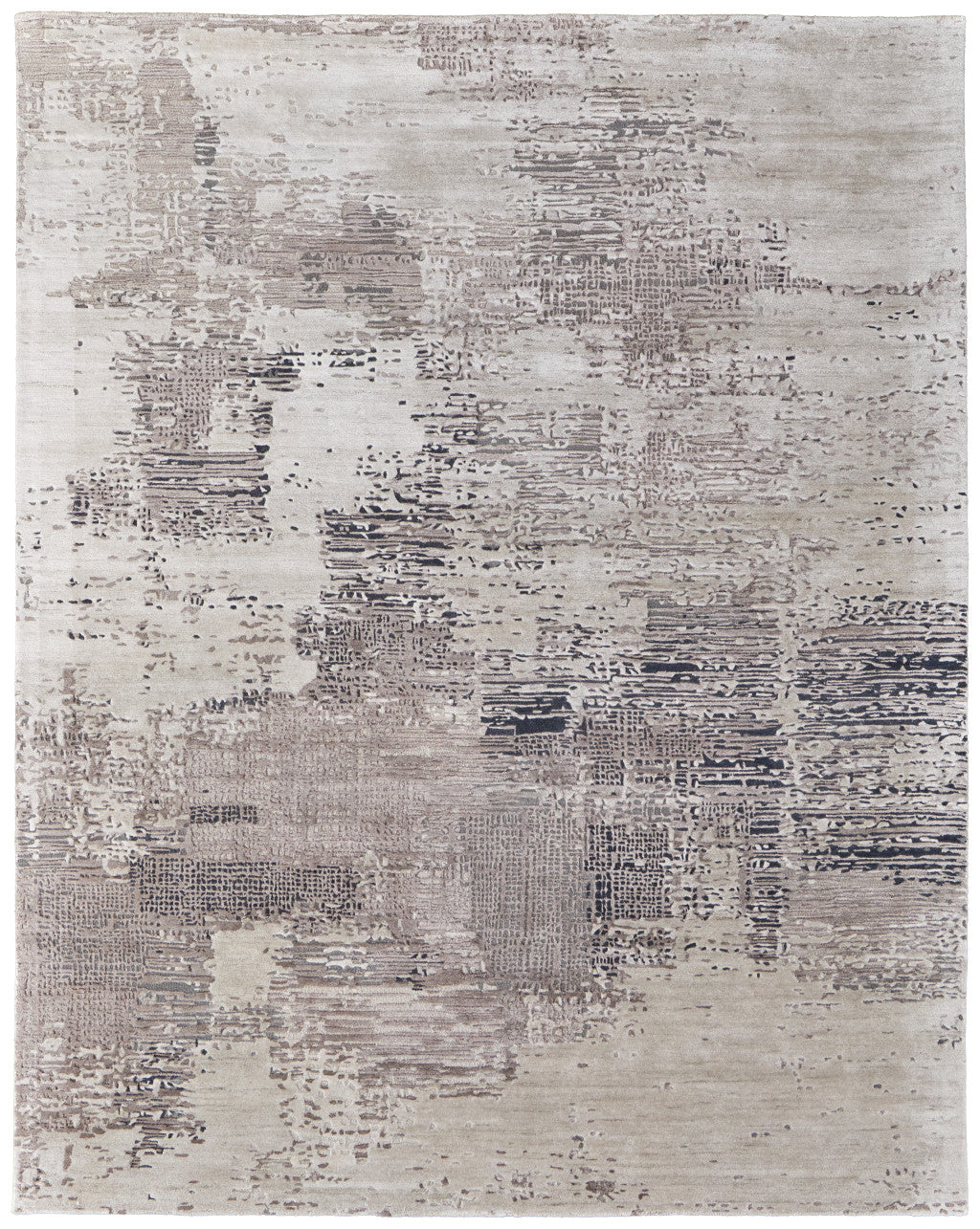 9 x 12 Brown Black & Tan Hand Tufted Rug
