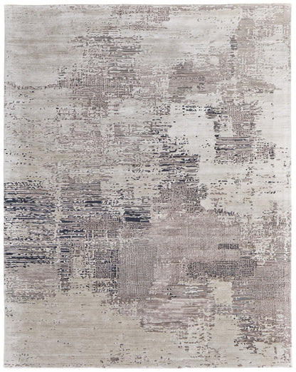 9 x 12 Brown Black & Tan Hand Tufted Rug