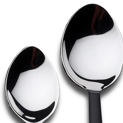 Matte Black Stainless Steel 20-Piece Hand Forged Flatware Set