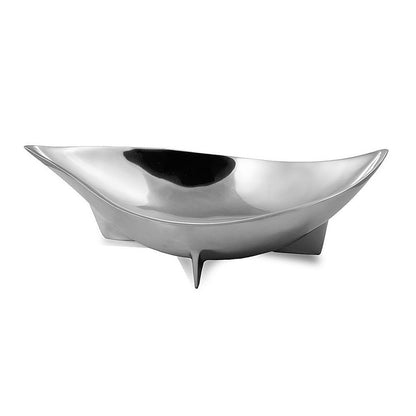 Silver Oval Eye Shaped Centerpiece Bowl