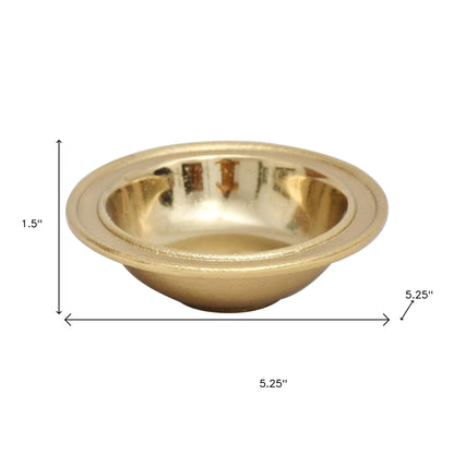 Gold Round Candy or Nut Bowl