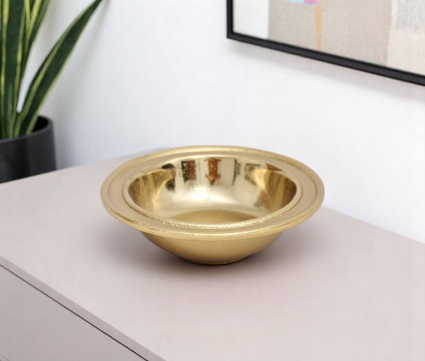 Gold Round Candy or Nut Bowl
