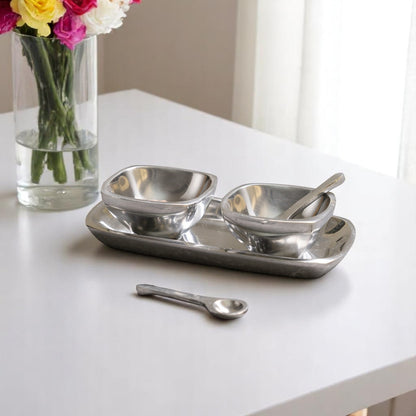 Silver Square Candy or Nut Bowl