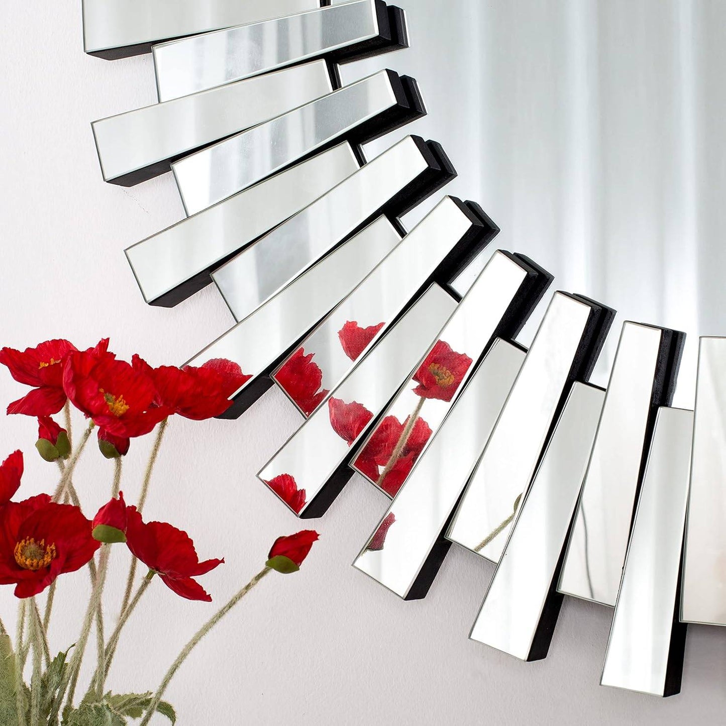 Silver Sunburst Unframed Accent Mirror