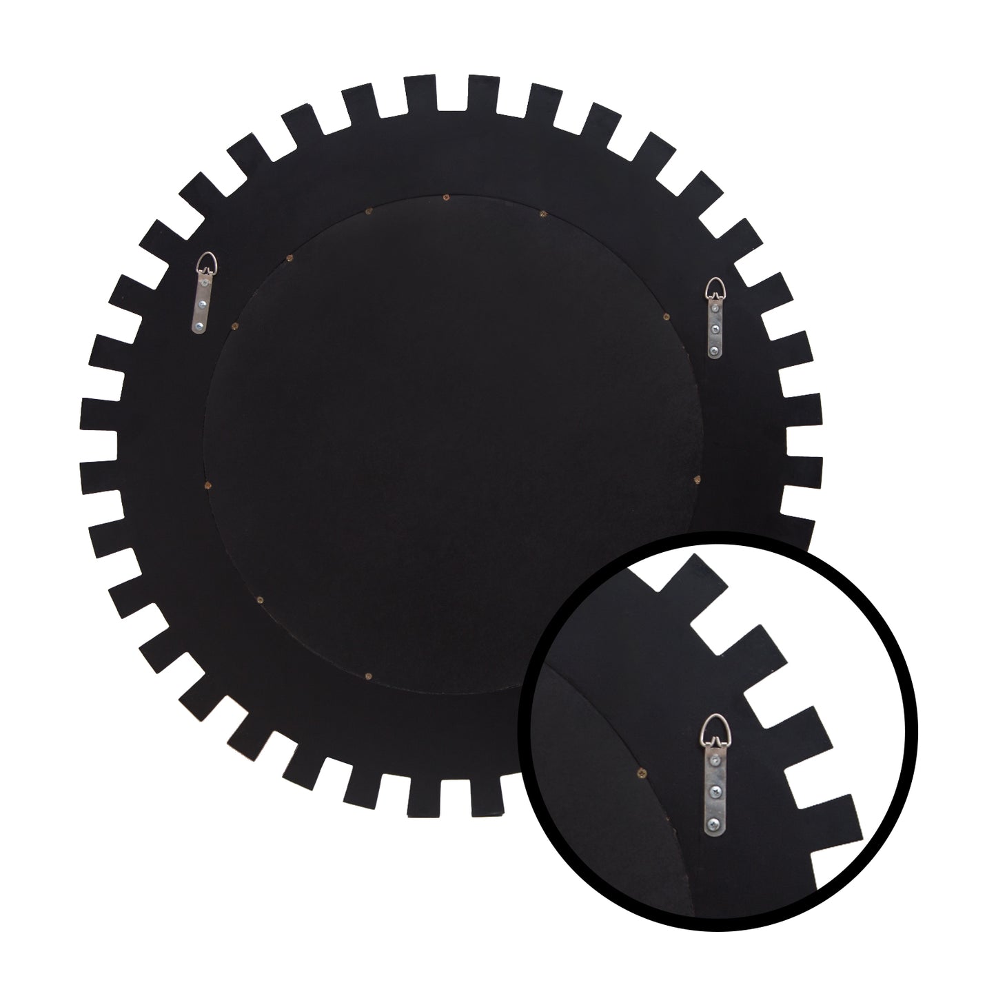 Silver Sunburst Unframed Accent Mirror