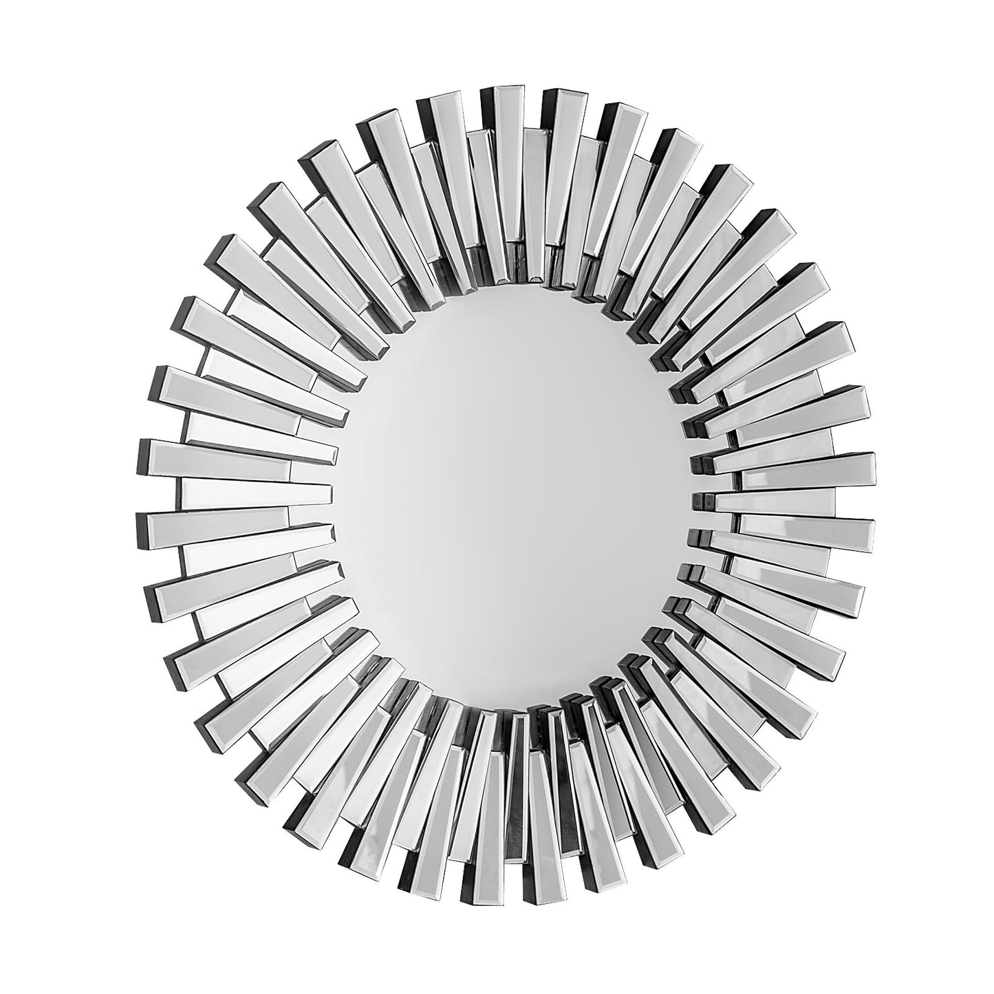 Silver Sunburst Unframed Accent Mirror