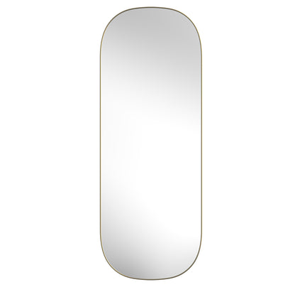 Gold Oval Framed Full Length Hanging Mirror