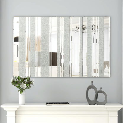 Clear and Silver Unframed Venetian Accent Mirror
