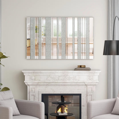 Clear and Silver Unframed Venetian Accent Mirror