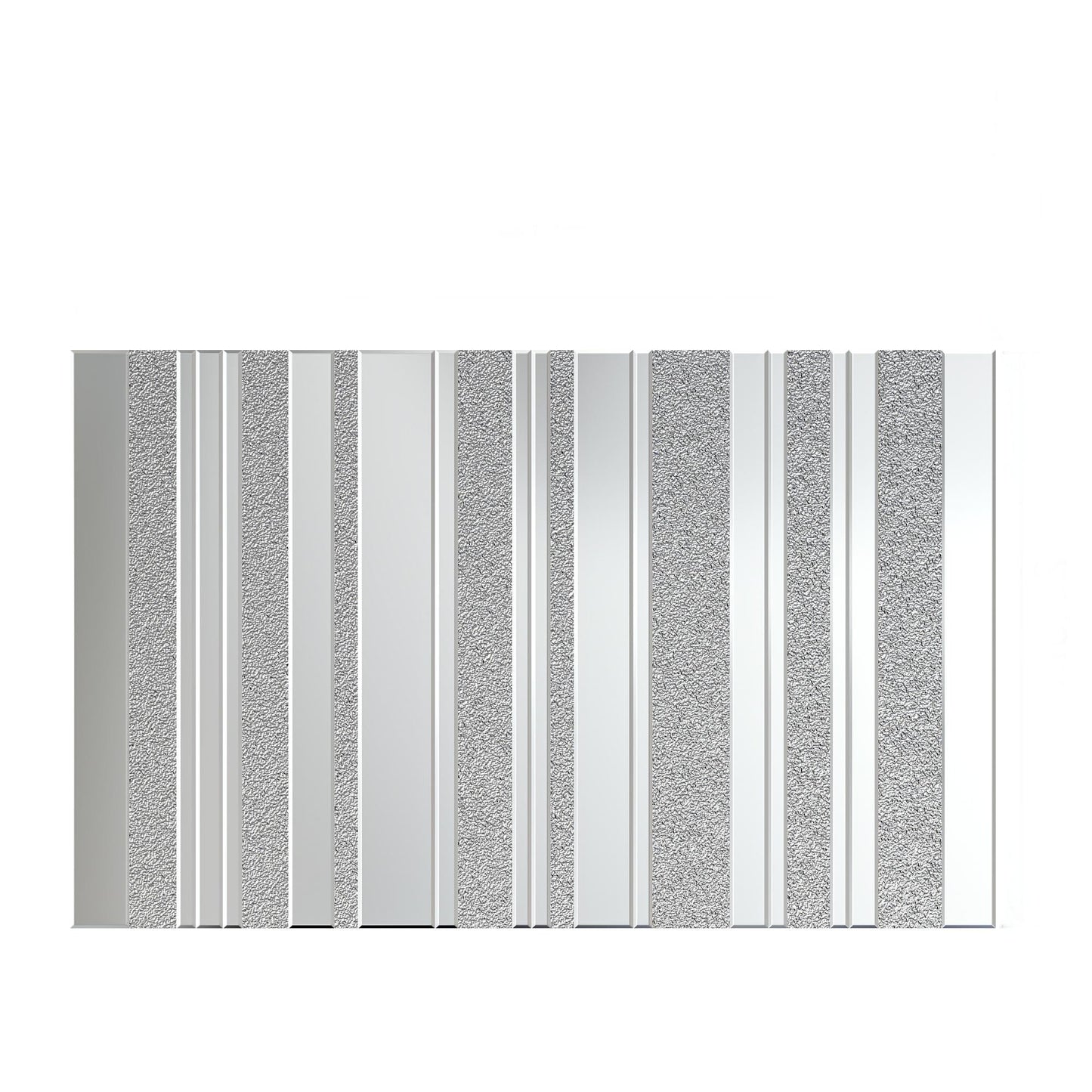 Clear and Silver Unframed Venetian Accent Mirror